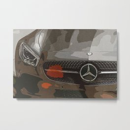 Close Up Photo Of Mercedez-Benz Vehicle Metal Print | Chicago, Pencildrawing, Painting, Vintageposters, Vintageposter, Pencilsketch, Unitedstates, Car 