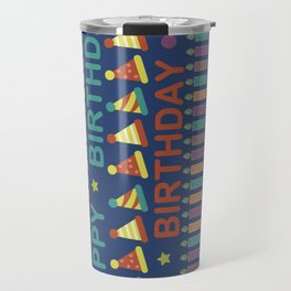 Cat Wrap Gift Paper Happy Birthday Travel Mug