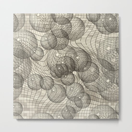 Cosmos in Sepia Metal Print