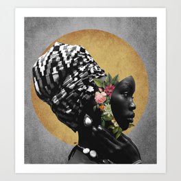 Woman with turban Art Print