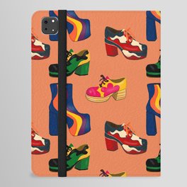  seventies shoes- orange background iPad Folio Case