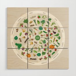 Seasonal Calendar Circle Wood Wall Art