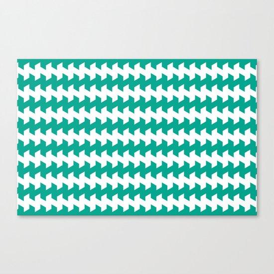 jaggered and staggered in emerald Canvas Print