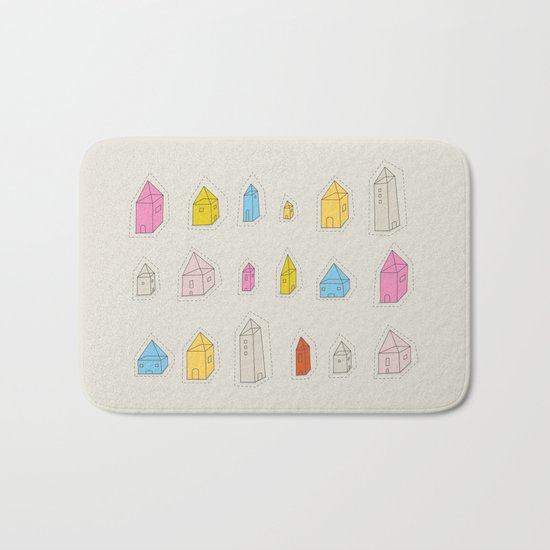 Transparent Houses Bath Mat