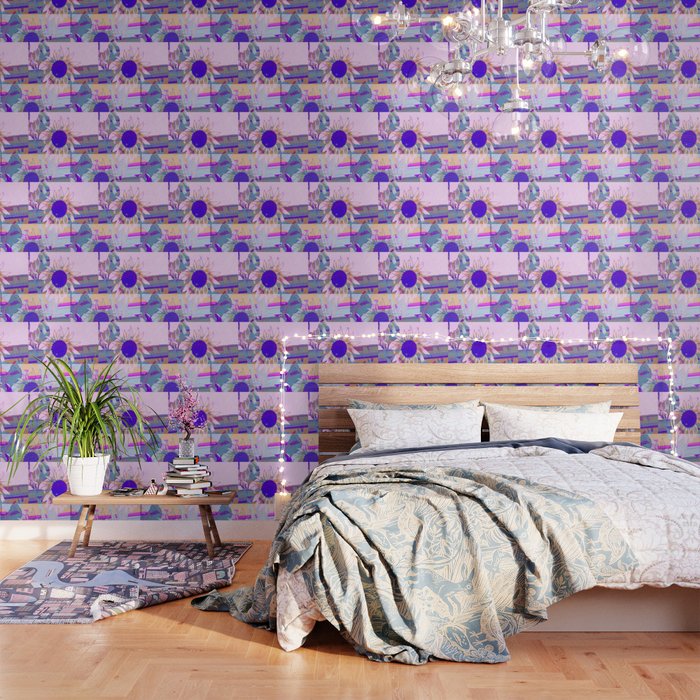 Sunflower Collage Pop Art Wallpaper By Knutsonkreations Society6