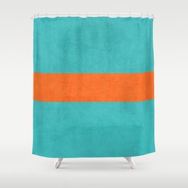 aqua and orange classic Shower Curtain