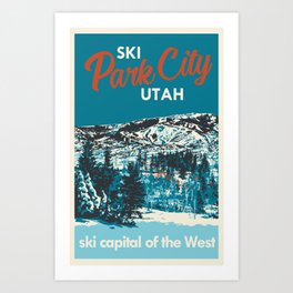 Park City Vintage Ski Poster Art Print