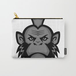 Chimpanzee Wearing Mohawk Mascot Carry-All Pouch