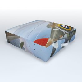 Hurricane vs Bf109 Outdoor Floor Cushion