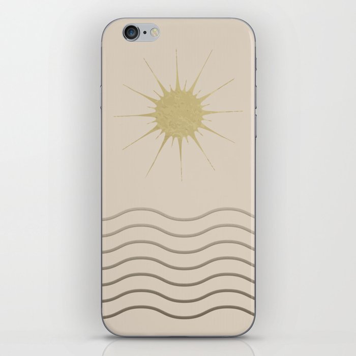 Minimal Mid Century Sun Wave iPhone Skin