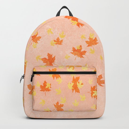 My favourite colour: Gold OCTOBER - Indian Summer - Rose Gold autumnal leaves Backpack