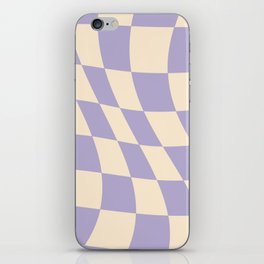 violaceous pastel psychedelic gingham iPhone Skin