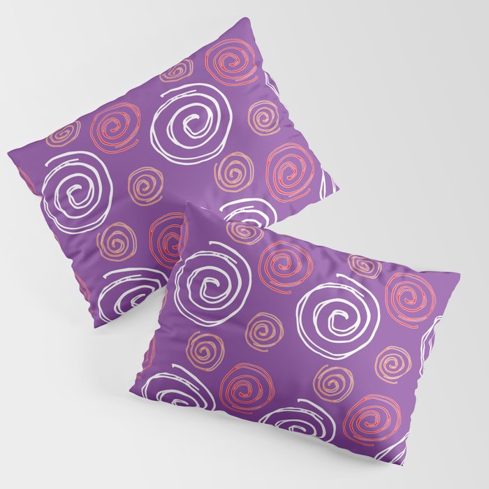 Twirly Swirly Purple Pillow Sham