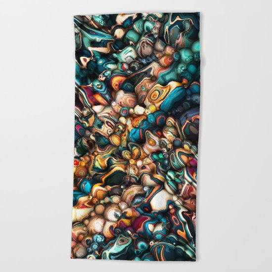 Abstract Texture And Colors Beach Towel
