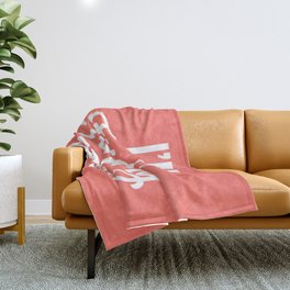 I'm a Fucking Delight (Living Coral) Throw Blanket