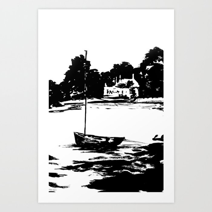 Le Moulin à marée de Pen Castel - Arzon - Bretagne, Morbihan (56) [format portrait] Art Print