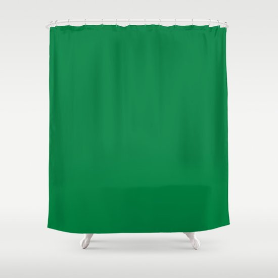 Solid Color Teal Green Shower Curtain, Teal Green Shower Curtain