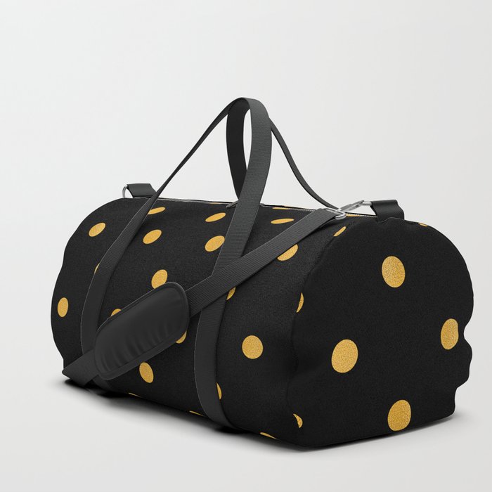 Gold And Black Dots Collection Duffle Bag