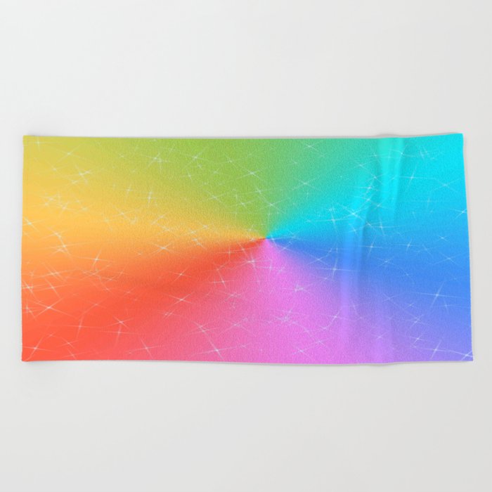 Rainbow Sparkle Beach Towel