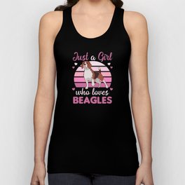 Just A Girl who Loves Beagles - Sweet Beagle Dog Unisex Tank Top