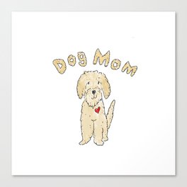 Doodle goldendoodle dog mom mothers day sketch Canvas Print