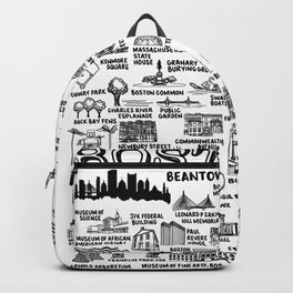 Boston Map  Backpack