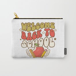 Welcome back to school retro vintage art Carry-All Pouch