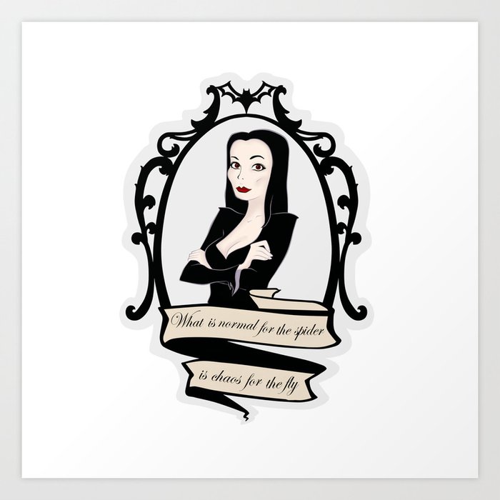 Morticia Addams Art Print By Josharp Society6
