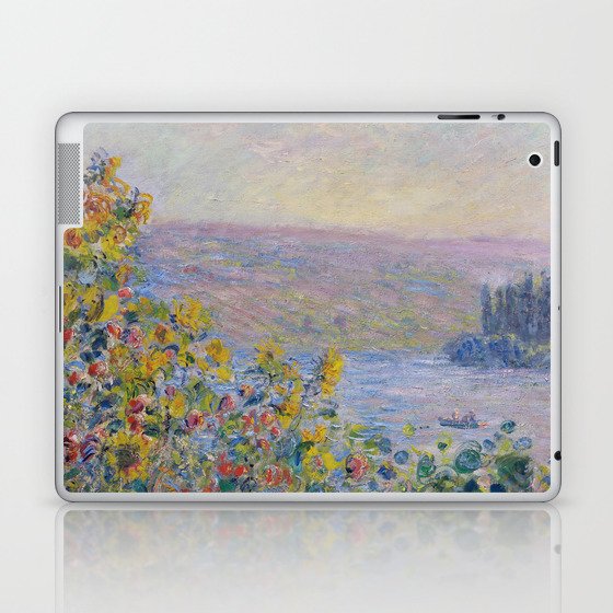 Flower Beds at Vetheuil by Claude Monet Laptop & iPad Skin