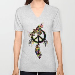 Peace dream cather V Neck T Shirt