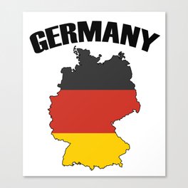 Germany Map - Deutschland Flag Travel Canvas Print
