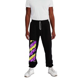 Purple and Yellow Splatter Distressed Sweatpants