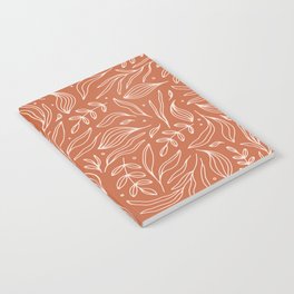 Rust Leaf Swirl Notebook
