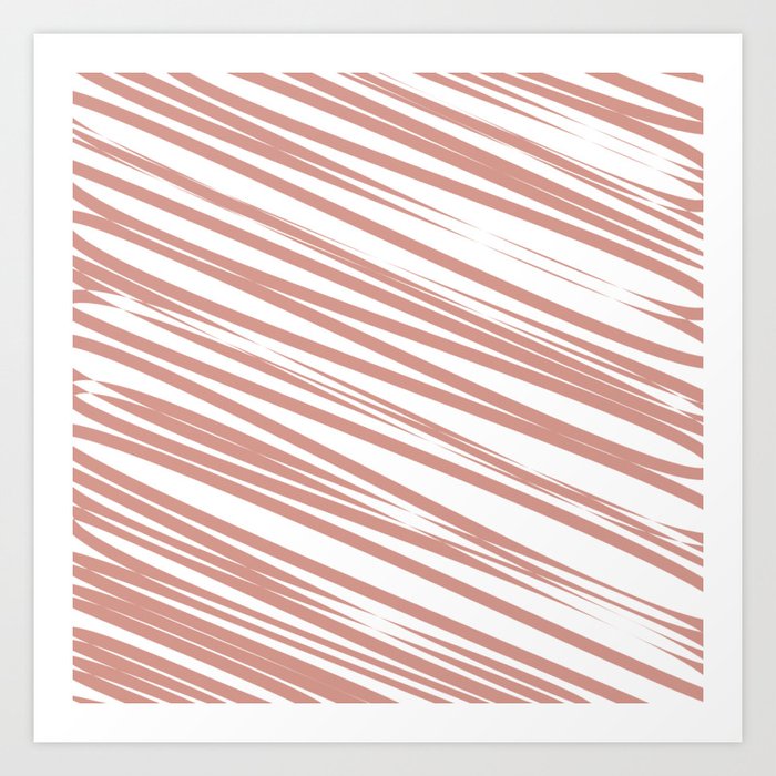 Rose  stripes background Art Print