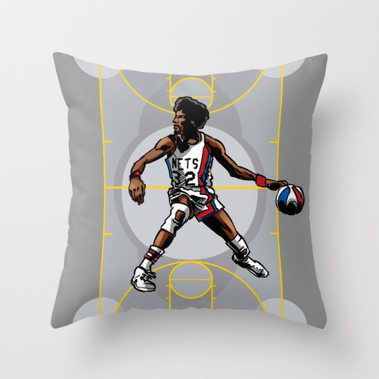 DR. J: On the Offensive Throw Pillow