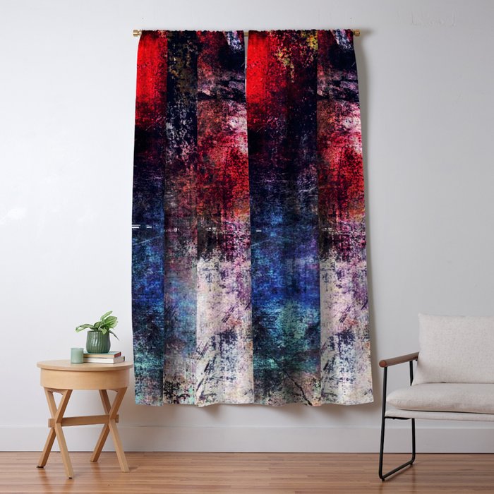 Modern Contemporary Red Abstract Intodarkness Design Blackout