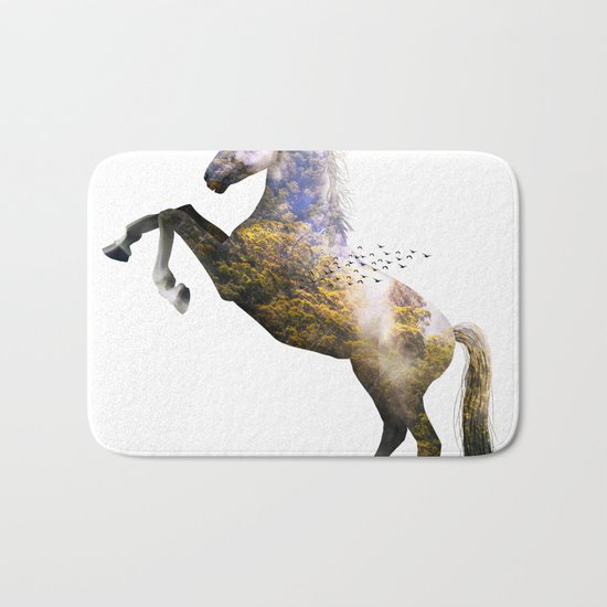 Horse view VI Bath Mat