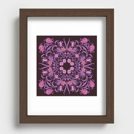 Mandala Vector abstract color decorative floral ethnic ornamental illustration Recessed Framed Print