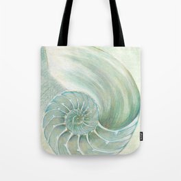 Green Nautilus Tote Bag