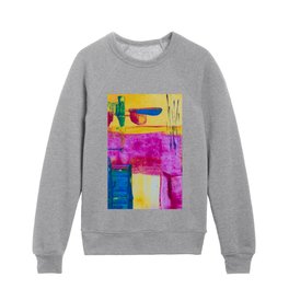 Colorful Abstract Art Kids Crewneck