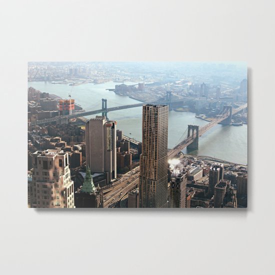 Vintage New City Metal Print