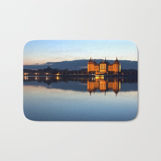 Fairy tale Castle - Moritzburg blue hour Bath Mat