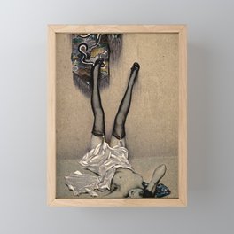 The Impassive Mask by Raphael Kirchner taupe Framed Mini Art Print