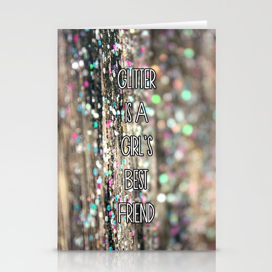 Glitter is a Girl's Best Friend Stationery Cards