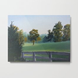 Country Morning in Tennessee Metal Print | Painting, Landscape, Nature 