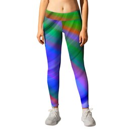 Fluttering curved semicircles with a crisp indigo accent and all the colors of the rainbow. Leggings | Colored, Symmetry, Ring, Rainbow, Oval, Semicircle, Curved, Light, Fan, Gyrus 