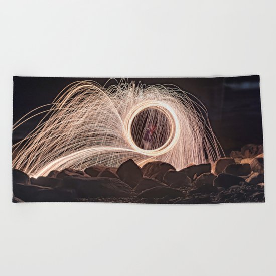 Firespinner #2 Beach Towel