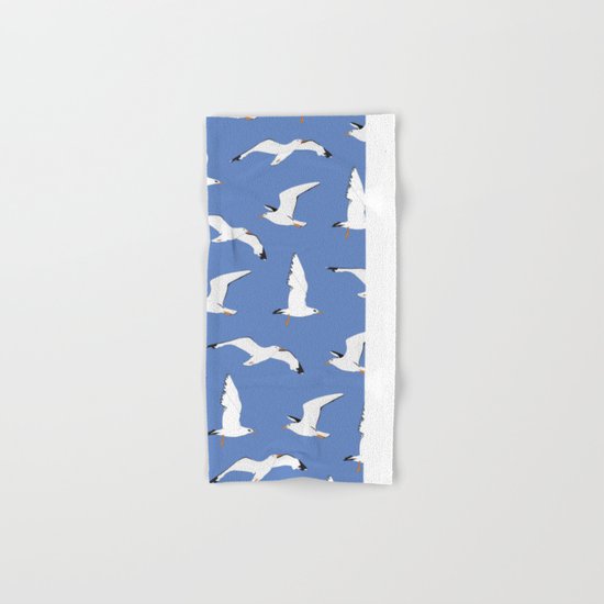 Gathering Seagulls at the Cricket Hand & Bath Towel