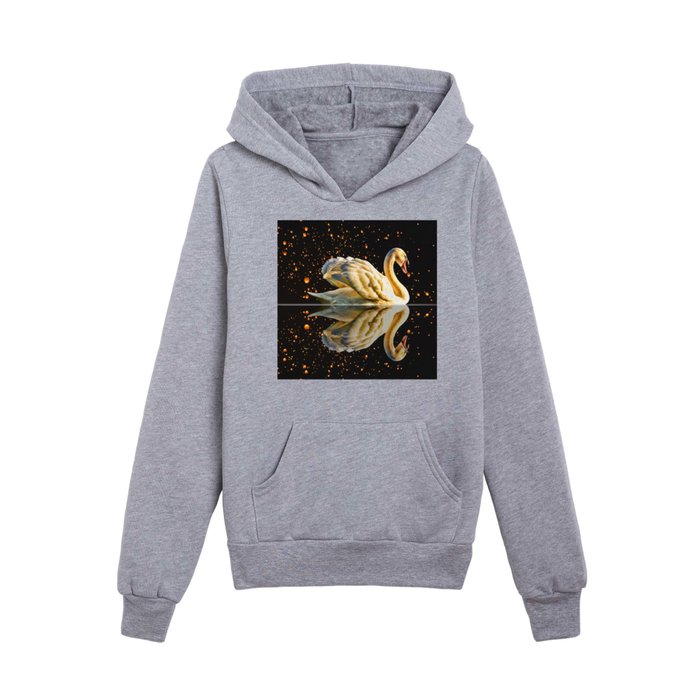 Reflections at Swan Lake  Kids Pullover Hoodie