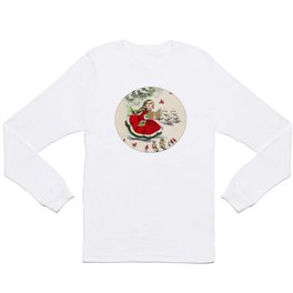 Vintage Christmas Girl Long Sleeve T-shirt